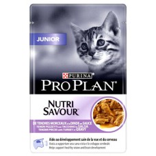 Purina Pro Plan πλήρης τροφή για γατάκια με τρυφερά κομματάκια με Γαλοπούλα σε σάλτσα