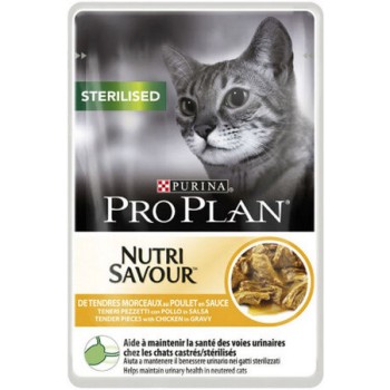 Purina Pro Plan πλήρης τροφή για στειρωμένες γάτες με κοτόπουλο σε σάλτσα 85gr Purina Pro Plan πλήρης τροφή για στειρωμένες γάτες με κοτόπουλο σε σάλτσα 85gr