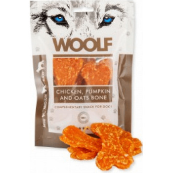 Woolf snack κοτόπουλο με κολοκύθα σε σχήμα κόκκαλο 100gr Woolf snack κοτόπουλο με κολοκύθα σε σχήμα κόκκαλο 100gr