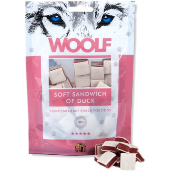 Woolf Ντελικάτο σάντουιτς με τρυφερή πάπια 100gr για σκύλους Woolf Ντελικάτο σάντουιτς με τρυφερή πάπια 100gr για σκύλους