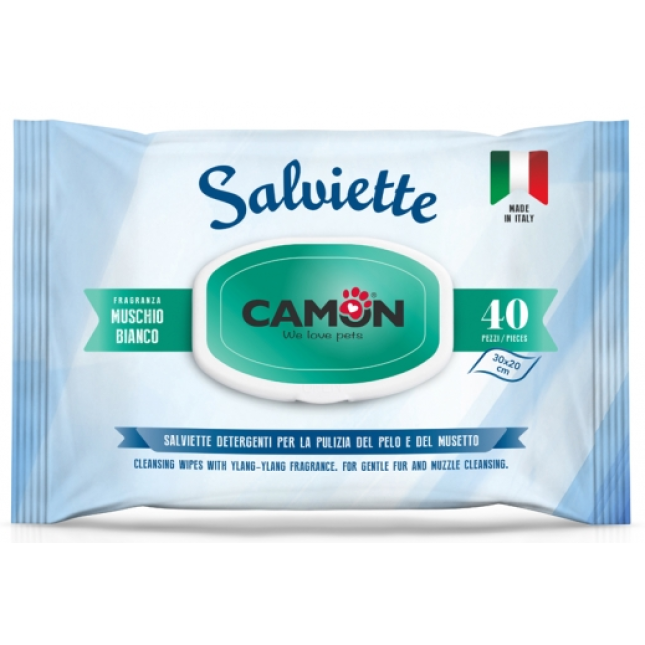 camon μαντηλάκια καθαρισμού white musk 30x20cm 40τεμ camon μαντηλάκια καθαρισμού white musk 30x20cm 40τεμ
