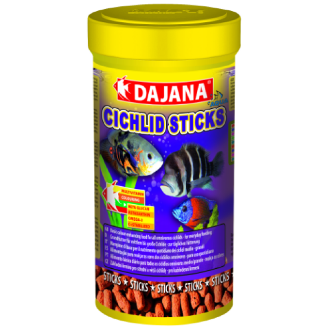 DajanaPet cichlid sticks 1000ml/375gr DajanaPet cichlid sticks 1000ml/375gr