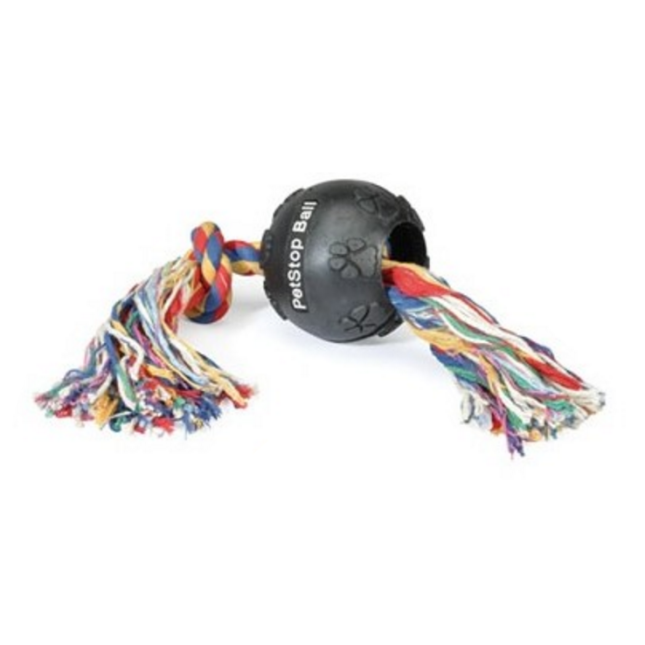 camon παιχνίδι ball with rope -petstop-12cm