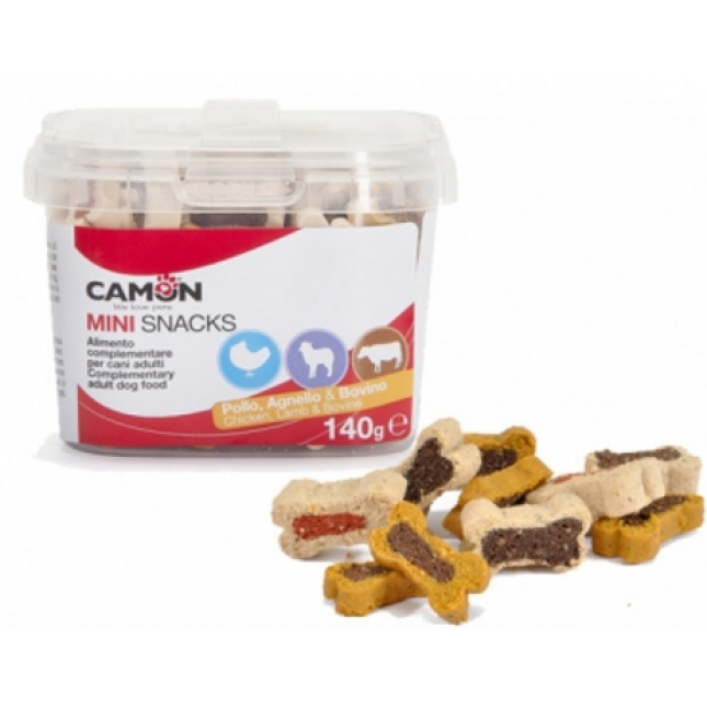 camon λιχουδιά minibones κυπελάκι 140gr camon λιχουδιά minibones κυπελάκι 140gr