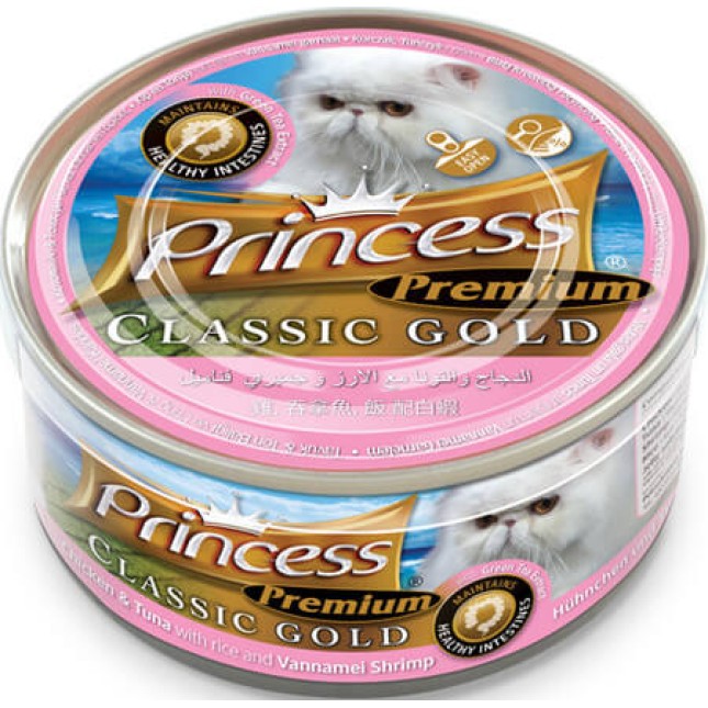 Princess Κοτόπουλο,Τόνος,Ρύζι, Γαρίδα - 170g Για εντερικά παράσιτα Princess Κοτόπουλο,Τόνος,Ρύζι, Γαρίδα - 170g Για εντερικά παράσιτα