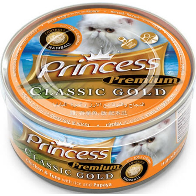 Princess Κοτόπουλο,Τόνος,Ρύζι, Παπάγια - 170g Για τους κόμπους Princess Κοτόπουλο,Τόνος,Ρύζι, Παπάγια - 170g Για τους κόμπους