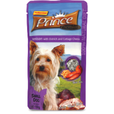 Prince Pouches Venison, Ostrich, Cottage Cheese 150gr Prince Pouches Venison, Ostrich, Cottage Cheese 150gr