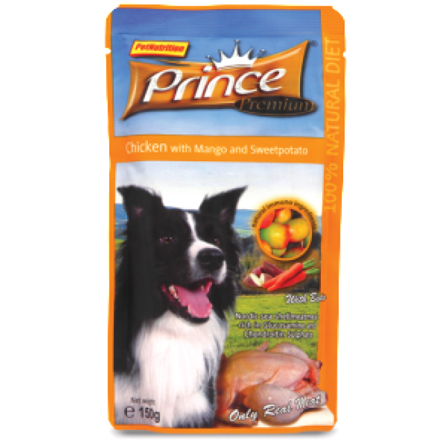 Prince Pouches Chicken, Mango, Sweet Potato 150gr Prince Pouches Chicken, Mango, Sweet Potato 150gr