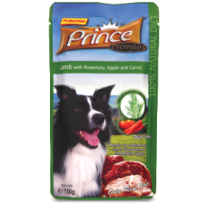Prince Pouches Lamb, Rosemary, Apple, Carrot 150gr Prince Pouches Lamb, Rosemary, Apple, Carrot 150gr