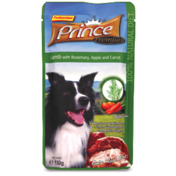 Prince Pouches Lamb, Rosemary, Apple, Carrot 150gr Prince Pouches Lamb, Rosemary, Apple, Carrot 150gr