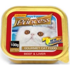 Princess Pate Cat τροφή για γατάκια (βοδινό συκώτι) 100gr Princess Pate Cat τροφή για γατάκια (βοδινό συκώτι) 100gr