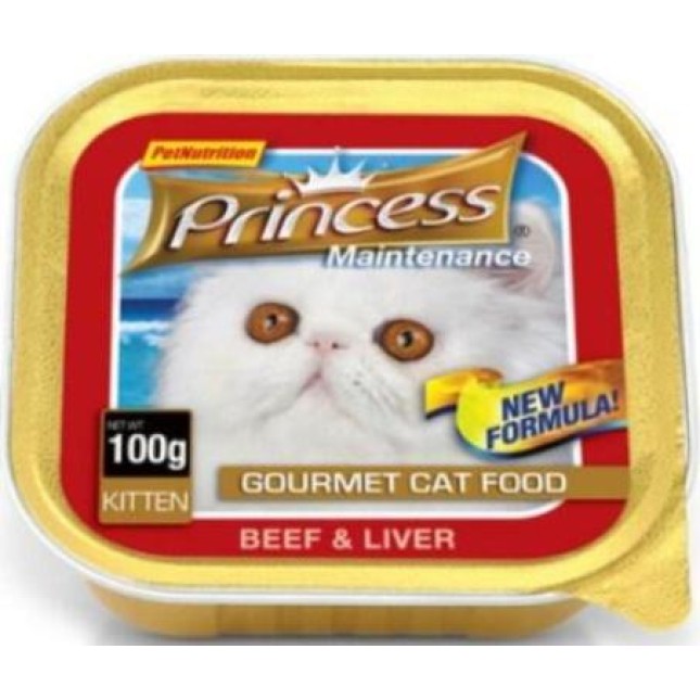 Princess Pate Cat τροφή για γατάκια (βοδινό συκώτι) 100gr