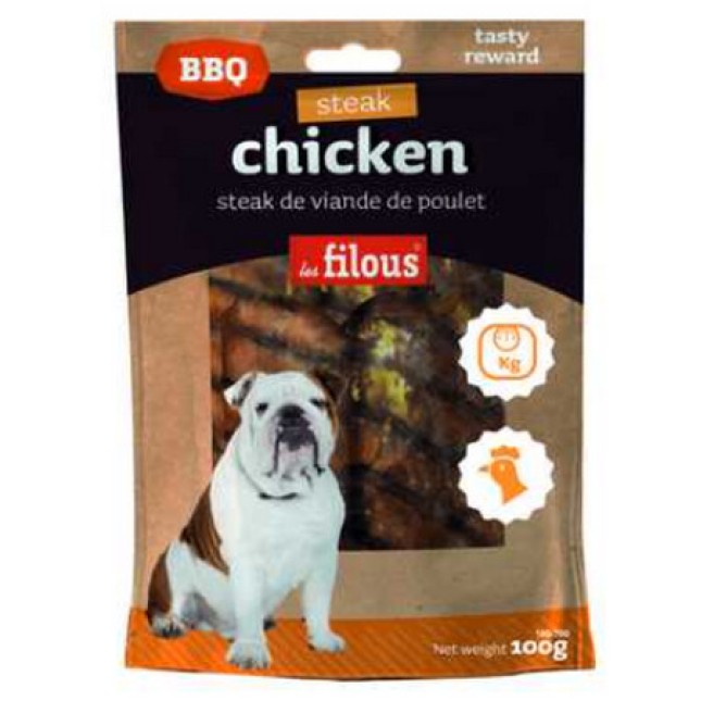 Les filous BBQ κοτόπουλο steak από 100% φυσικό στήθος κοτόπουλου. Les filous BBQ κοτόπουλο steak από 100% φυσικό στήθος κοτόπουλου.