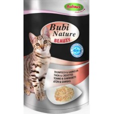 Bubimex Bubi Nature τροφή γάτας με τόνο & γαρίδα για υγιές τρίχωμα Ω3 70gr