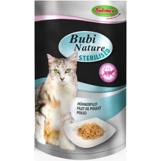 Bubimex Bubi Nature τροφή για στειρωμένες γάτες με κοτόπουλο 70gr Bubimex Bubi Nature τροφή για στειρωμένες γάτες με κοτόπουλο 70gr