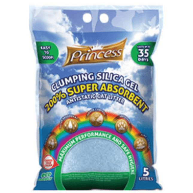 Princess άμμος γάτας Clumping Silica μπλε 5lt Princess άμμος γάτας Clumping Silica μπλε 5lt