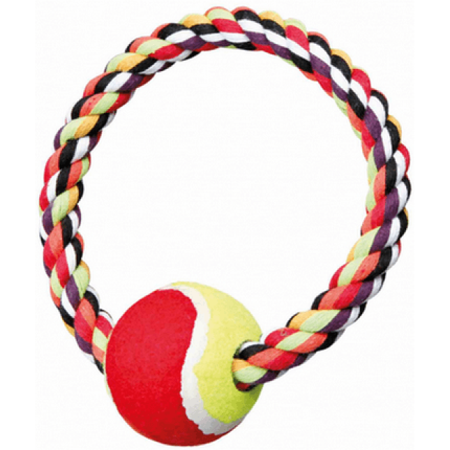 Τrixie παιχνίδι denta fun μπάλα με σχοινί 6cm/18cm Τrixie παιχνίδι denta fun μπάλα με σχοινί 6cm/18cm