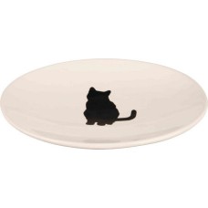 Trixie πιάτο κεραμικό γάτας 18x15cm άσπρο