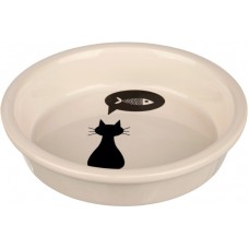 Trixie πιάτο κεραμικό γάτας 0.25lt/13cm άσπρο