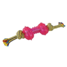 Papillon σχοινί με 2 κόμπους & TPR κόκκαλο 33cm 200-205 g Papillon σχοινί με 2 κόμπους & TPR κόκκαλο 33cm 200-205 g