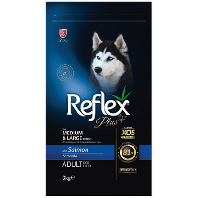 Lider Reflex plus medium/large τροφή για ενήλικες σκύλους, σολομός 3kg