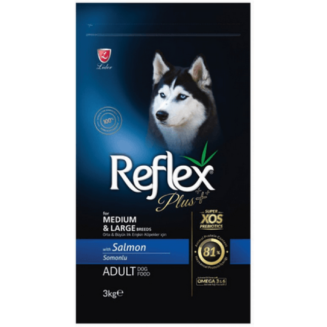 Lider Reflex plus τροφή για ενήλικες σκύλους μεσαίων και μεγαλόσωμων φυλών (σολομός) Lider Reflex plus τροφή για ενήλικες σκύλους μεσαίων και μεγαλόσωμων φυλών (σολομός)