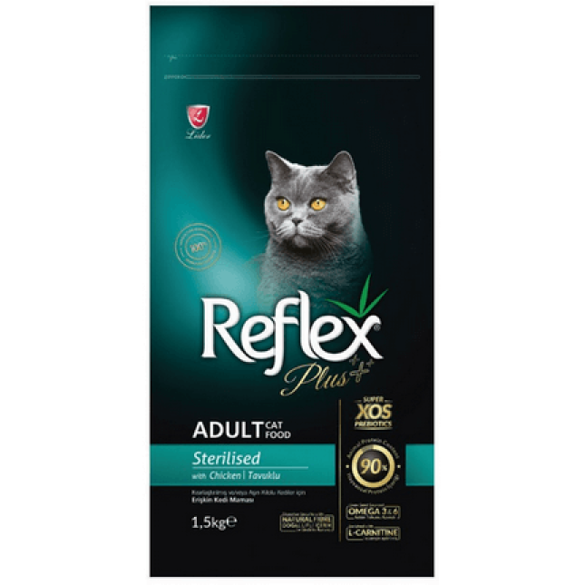 Lider Reflex plus τροφή για ενήλικες στειρωμένες γάτες, κοτόπουλο