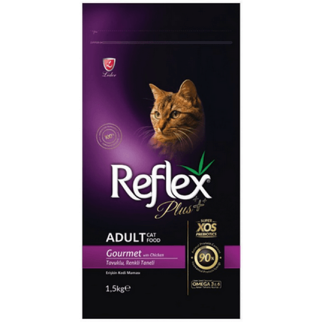 Lider Reflex plus τροφή για ενήλικες γάτες gourmet multicolour