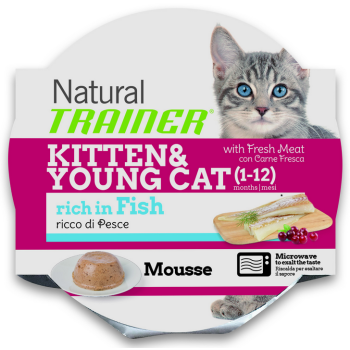 Nova f. trainer natural cat mousse kitten ψάρι 85gr Nova f. trainer natural cat mousse kitten ψάρι 85gr