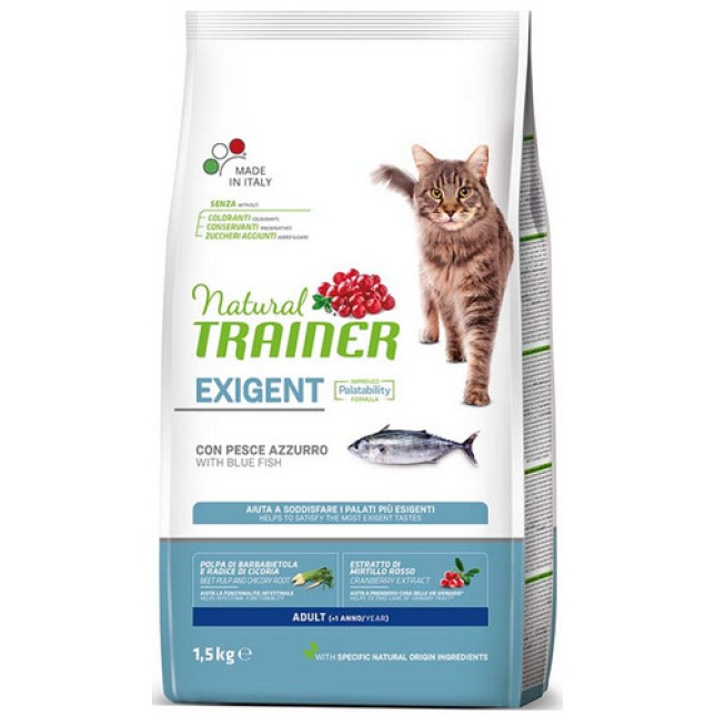 Natural Trainer για απαιτητικές ενήλικες γάτες με ψάρια ωκεανού 1,5kg Natural Trainer για απαιτητικές ενήλικες γάτες με ψάρια ωκεανού 1,5kg
