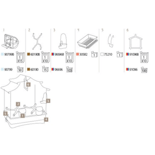 Imac κλουβί pagoda λευκό Imac κλουβί pagoda λευκό