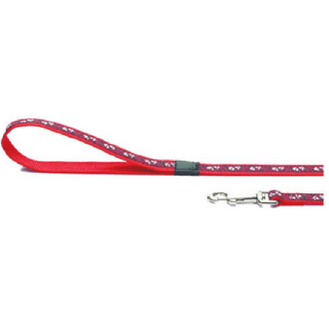 Beeztees οδηγός νάυλον Paw print, κόκκινο 20x120 Beeztees οδηγός νάυλον Paw print, κόκκινο 20x120