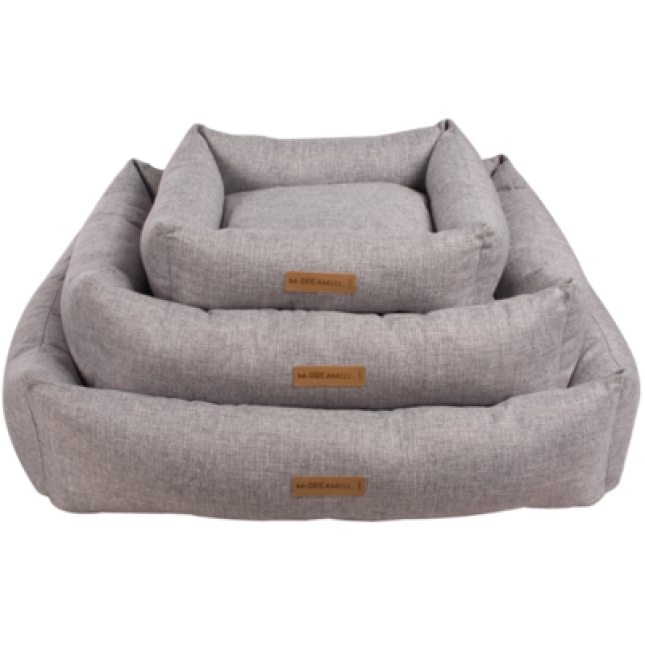M-pets κρεβάτι Oleron, ανοιχτό γκρι, 80x60x20cm M-pets κρεβάτι Oleron, ανοιχτό γκρι, 80x60x20cm
