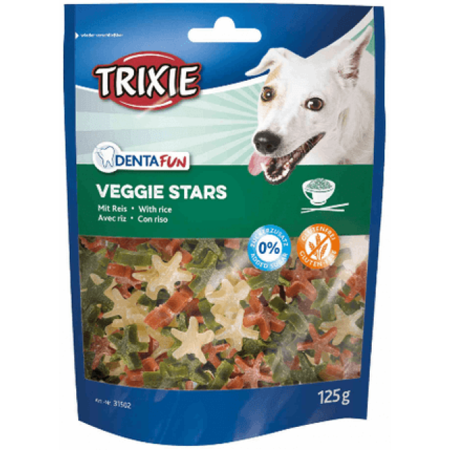 Trixie λιχουδιά αστέρια λαχαν.denta fun με ρύζι 125gr Trixie λιχουδιά αστέρια λαχαν.denta fun με ρύζι 125gr