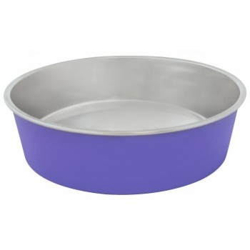 Duvo πιάτο σκύλου ανοξείδωτο & πλαστικό, μωβ  O13cm