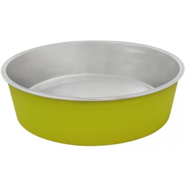 Duvo πιάτο σκύλου ανοξείδωτο & πλαστικό, πράσινο O16cm