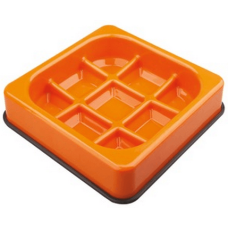 M-pets πιάτο πλαστικό waffle-slow feed bowl- πορτοκαλί M-pets πιάτο πλαστικό waffle-slow feed bowl- πορτοκαλί