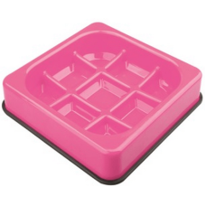 M-pets πιάτο πλαστικό waffle-slow feed bowl- ροζ M-pets πιάτο πλαστικό waffle-slow feed bowl- ροζ