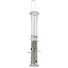 Trixie ταΐστρα πουλιών 1300ml /13x53x13cm ασημί