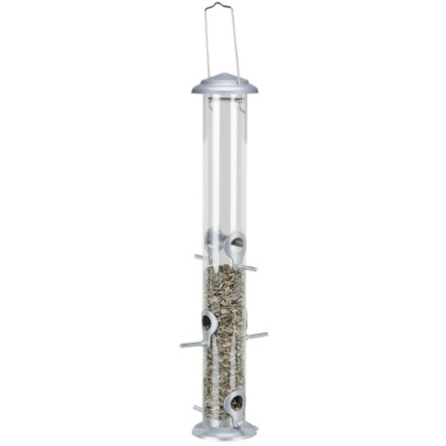 Trixie ταΐστρα πουλιών 1300ml /13x53x13cm ασημί
