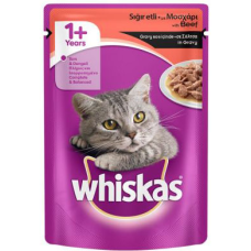 Whiskas  φακελάκι μοσχάρι σε σάλτσα 100gr