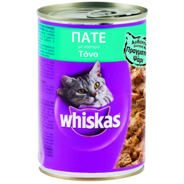 Whiskas τόνος πατέ 400g