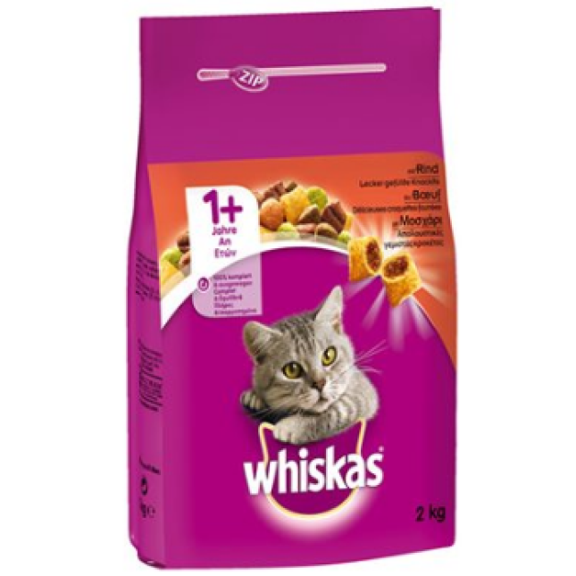 Whiskas adult μοσχάρι & γεμ. κροκέτες 2kg Whiskas adult μοσχάρι & γεμ. κροκέτες 2kg