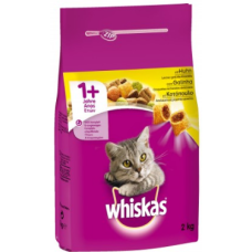 Whiskas adult κοτόπουλο & γεμ. κροκέτες 2kg