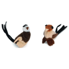 Beeztees βελούδινο παιχνίδι γλατας birdies καφέ μπεζ 5cm Beeztees βελούδινο παιχνίδι γλατας birdies καφέ μπεζ 5cm