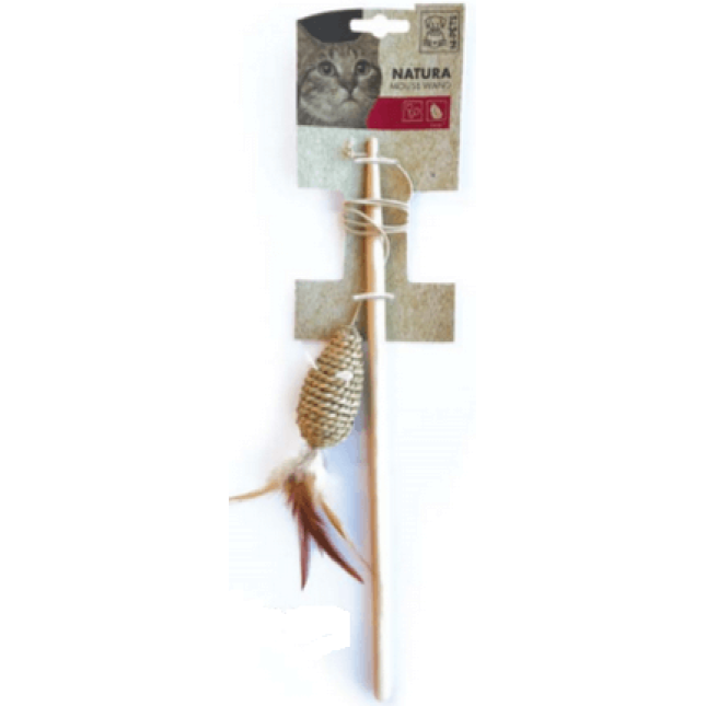 M-pets παιχνίδι γάτας Natura Seagrass Mouse Wand M-pets παιχνίδι γάτας Natura Seagrass Mouse Wand