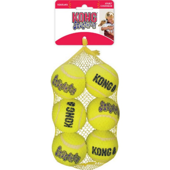 Kong παιχνίδι squeakair μπάλα εξαιρετικής ποιότητας και αντοχής παιχνίδι, πακέτο 6 τεμαχίων