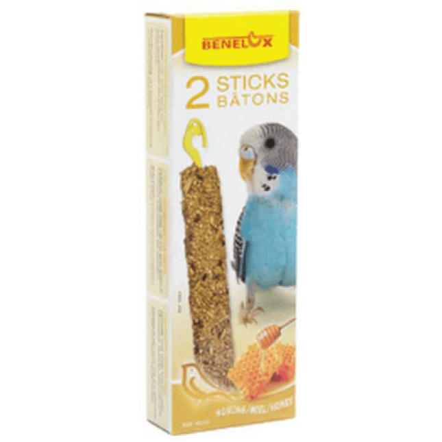 Benelux stick για παπαγαλάκια,με μέλι 2τεμ