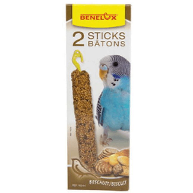 Benelux stick για παπαγαλάκια,με μπισκότο 2τεμ Benelux stick για παπαγαλάκια,με μπισκότο 2τεμ