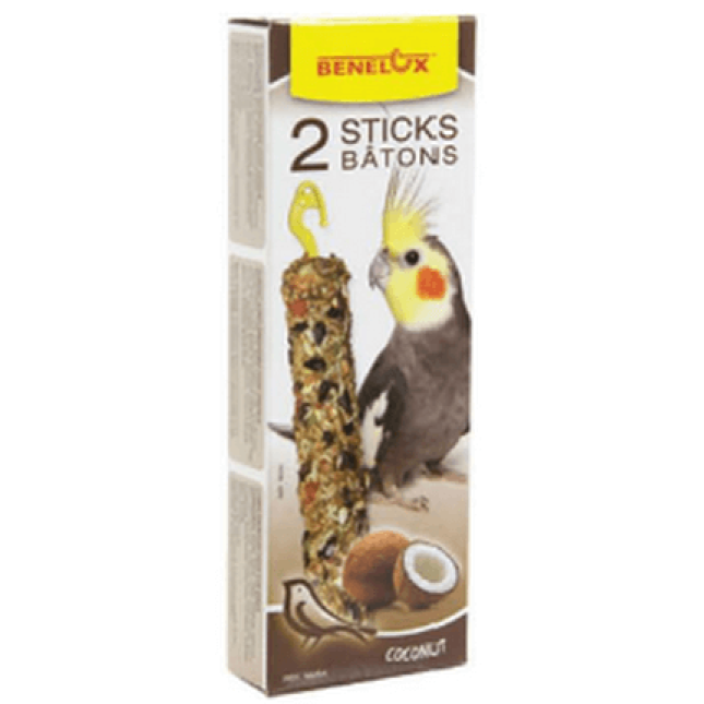 Benelux stick για μεσαίους παπαγάλους με καρύδα 2τεμ Benelux stick για μεσαίους παπαγάλους με καρύδα 2τεμ
